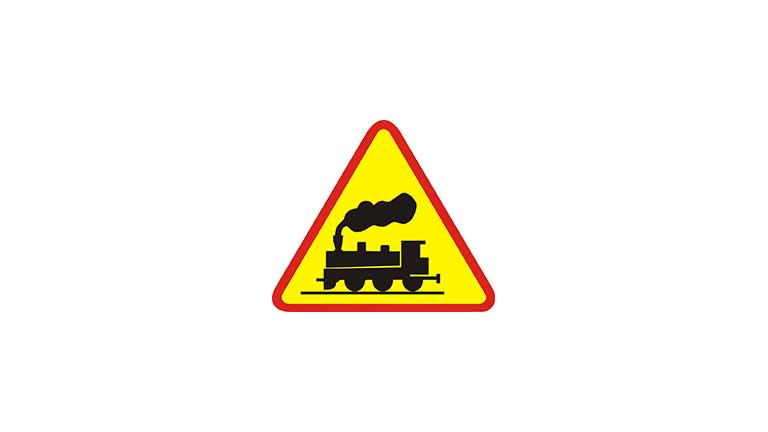 Znak A-10. Przejazd kolejowy bez zapór