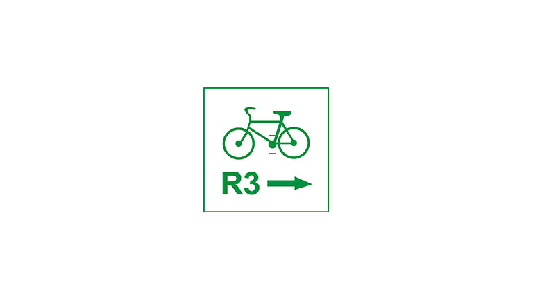 R-2a. Zmiana kierunku szlaku rowerowego międzynarodowego