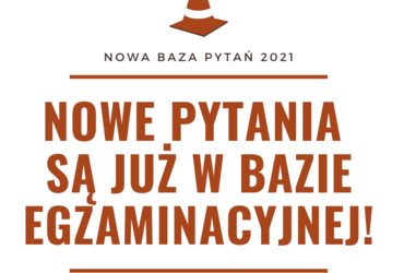 NOWA BAZA PYTAŃ na egzaminach na prawo jazdy!